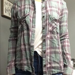 BUY 2, GET 1 FREE! Gilded Intent Plaid Button Up